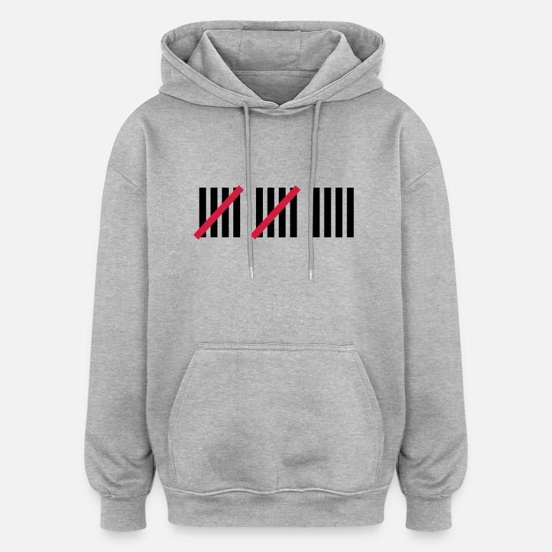 14ème Anniversaire - Sweat à capuche oversize unisexe - gris chiné