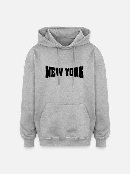New York - Oversized Unisex Hoodie - heather grey