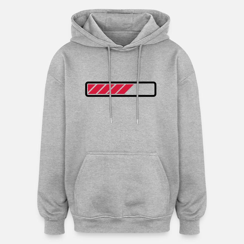 Loading - Oversized Unisex Hoodie - Grau meliert