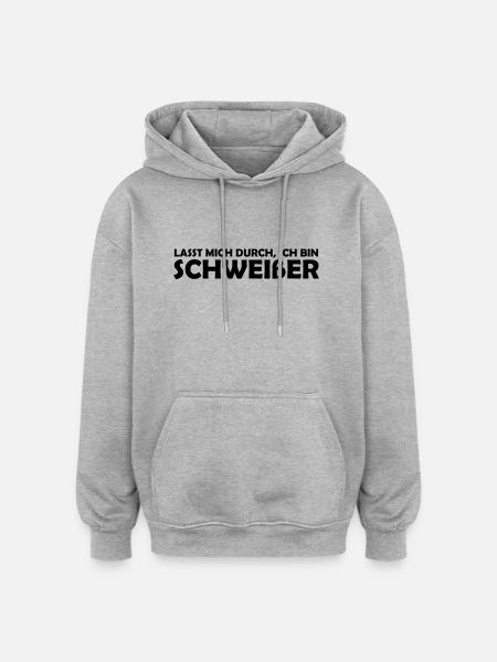 schweißer - Oversized Unisex Hoodie - Grau meliert