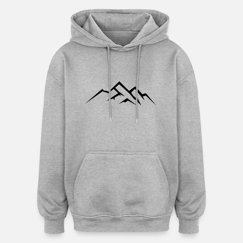 berge - Oversized Unisex Hoodie - heather grey