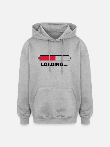 loading_002 - Oversized Unisex Hoodie - Grau meliert