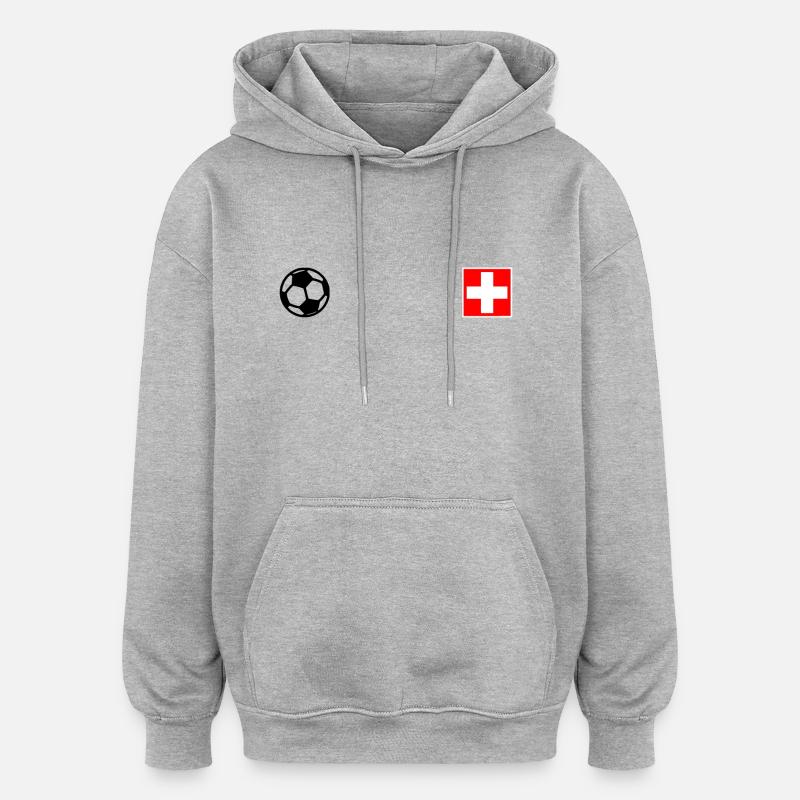 Schweiz - Oversized Unisex Hoodie - Grau meliert