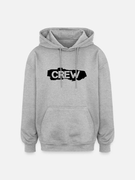 crew - Oversized Unisex Hoodie - heather grey