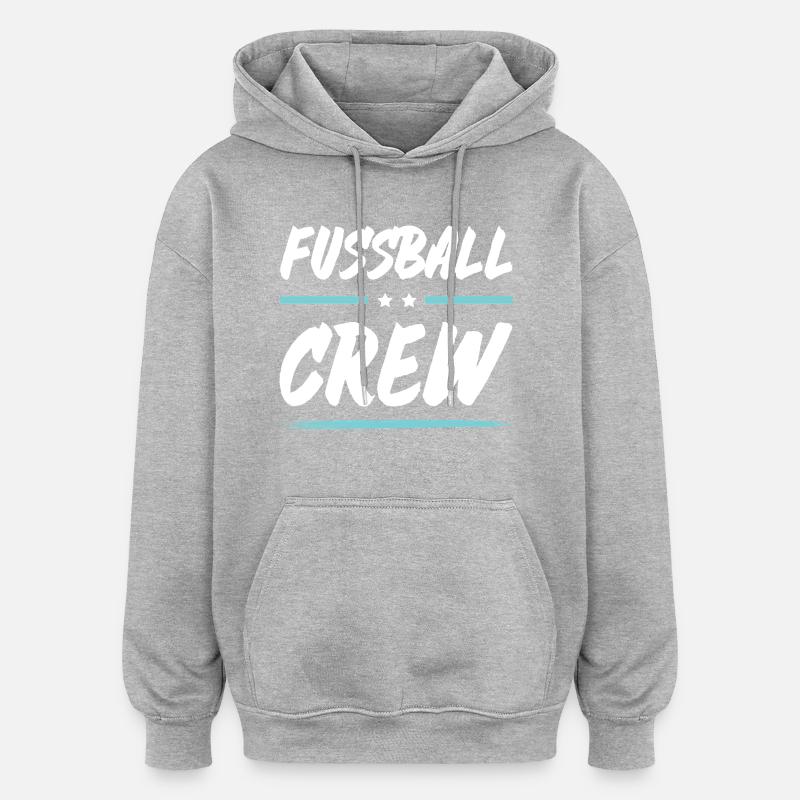 Fussball Crew - Oversized Unisex Hoodie - Grau meliert
