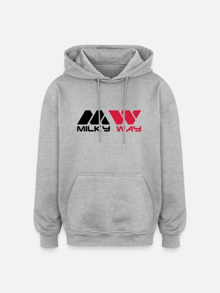 Milky Way__V001 - Oversized Unisex Hoodie - heather grey