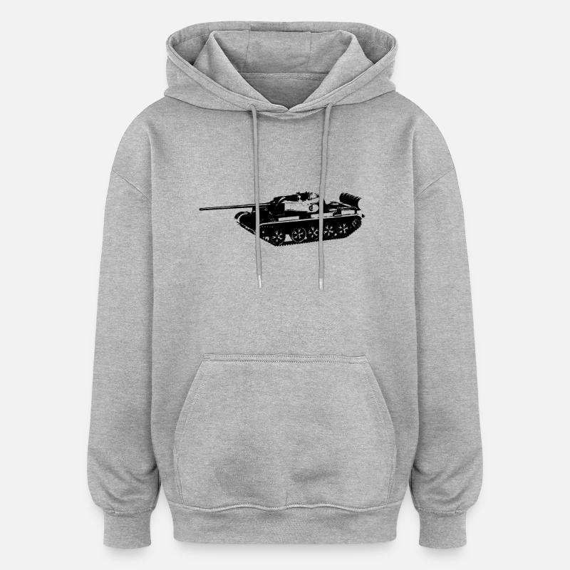Mittlerer Kampfpanzer T-54 - Oversized Unisex Hoodie - Grau meliert