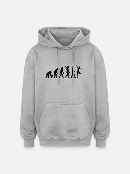 Ballet Ballerina - Oversized Unisex Hoodie - heather grey