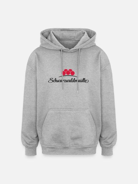 Schwarzwaldmaidle - Oversized Unisex Hoodie - Grau meliert