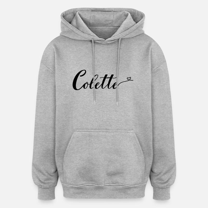 colette - Oversized Unisex Hoodie - Grau meliert