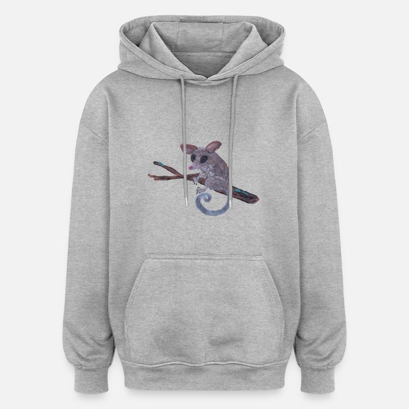 Le jacquier timide - Sweat à capuche oversize unisexe - gris chiné