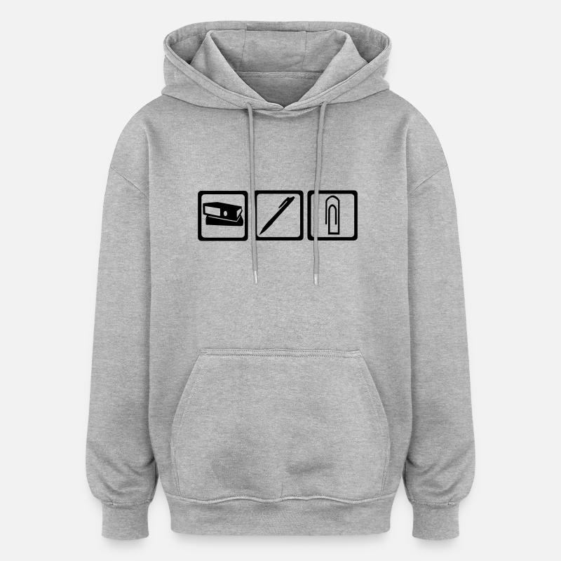 Office - Oversized Unisex Hoodie - heather grey