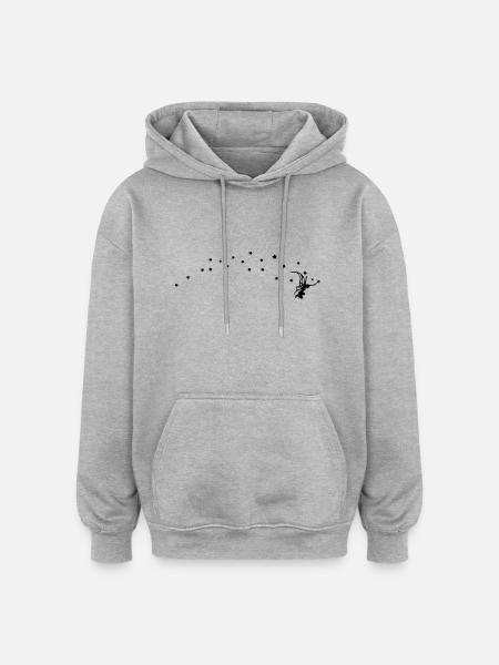 elfe - Oversized Unisex Hoodie - Grau meliert