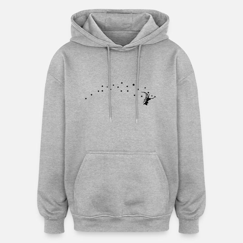 elfe - Oversized Unisex Hoodie - Grau meliert