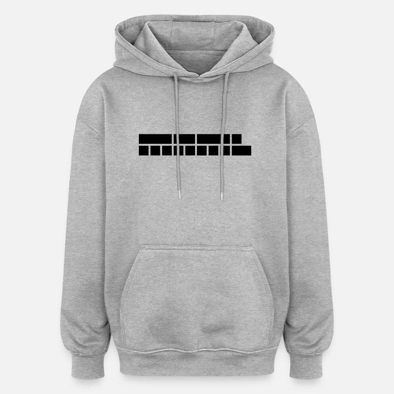 Minimal | bold:51 - Oversized Unisex Hoodie - Grau meliert
