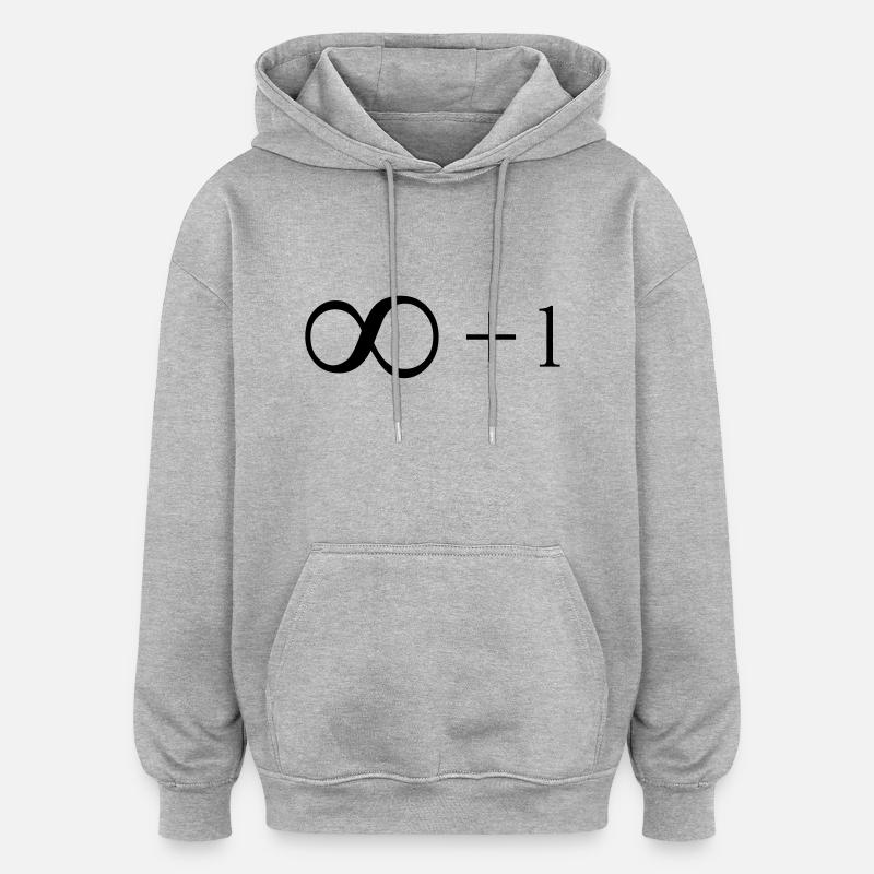 Unendlich + 1 - Oversized Unisex Hoodie - Grau meliert