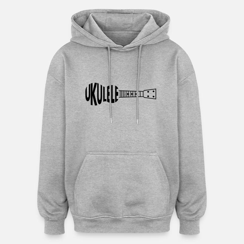 Ukulele Ukulele - Oversized Unisex Hoodie - Grau meliert