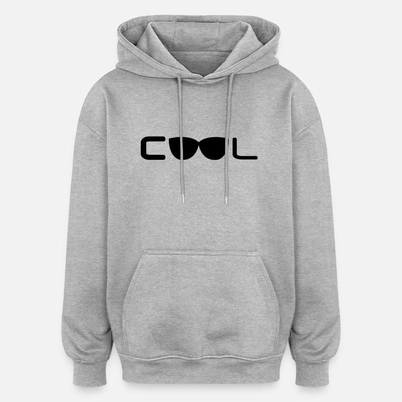 cool - Sweat à capuche oversize unisexe - gris chiné