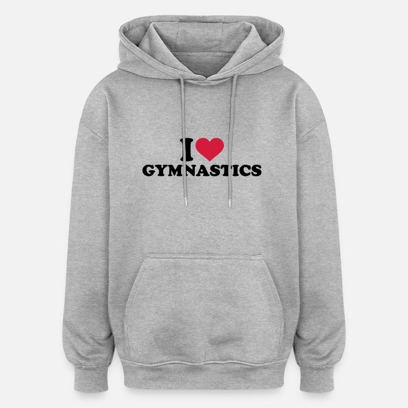 Turnen - Oversized Unisex Hoodie - Grau meliert