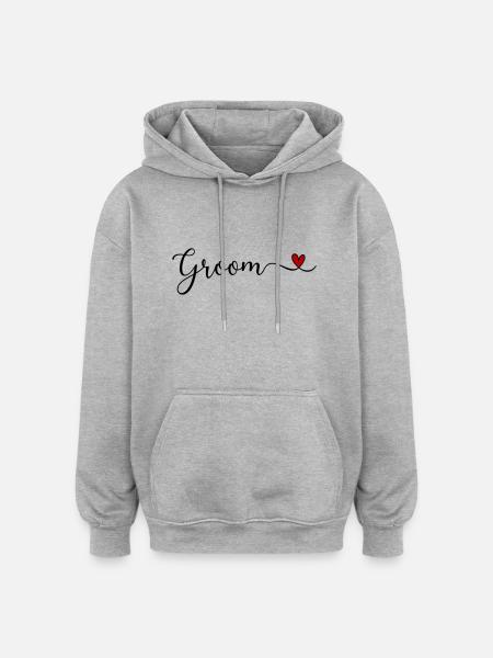Bridegroom - Oversized Unisex Hoodie - heather grey