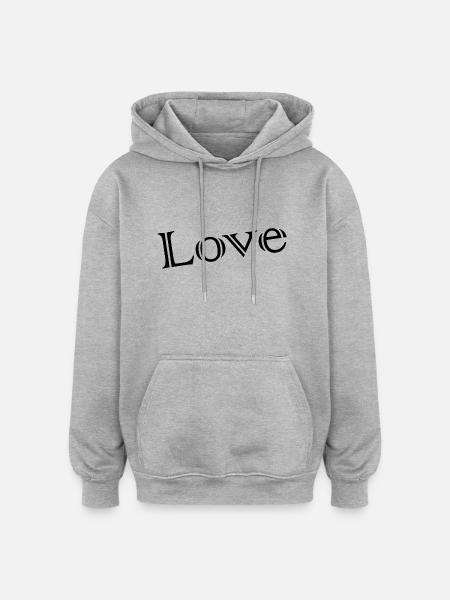 LOVE,JUST MARRIED,VIVE LES MARIES,EVJF - Oversized Unisex Hoodie - heather grey