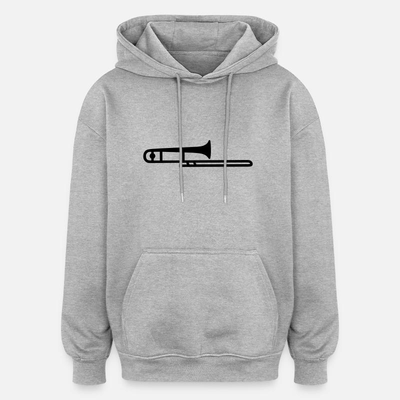 trombone - Oversized Unisex Hoodie - heather grey