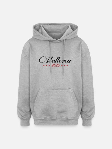 Mallorca 2025 - Oversized Unisex Hoodie - heather grey
