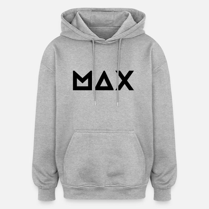 First name Max - Oversized Unisex Hoodie - heather grey