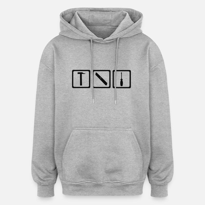 Tools - Craftsman - Oversized Unisex Hoodie - heather grey