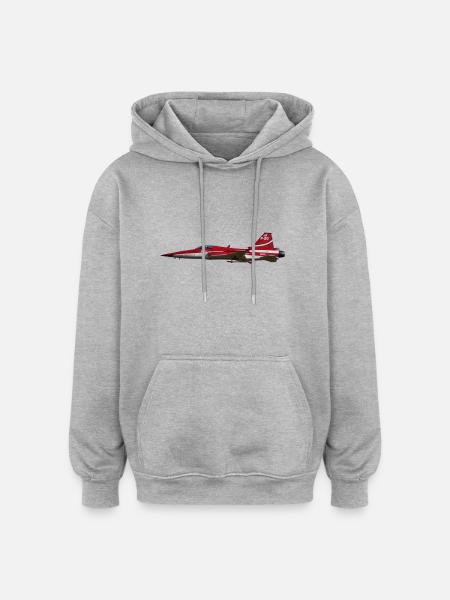 Fighter jet - Oversized Unisex Hoodie - heather grey