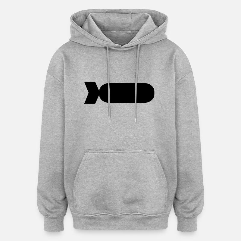 Bombe - Oversized Unisex Hoodie - Grau meliert