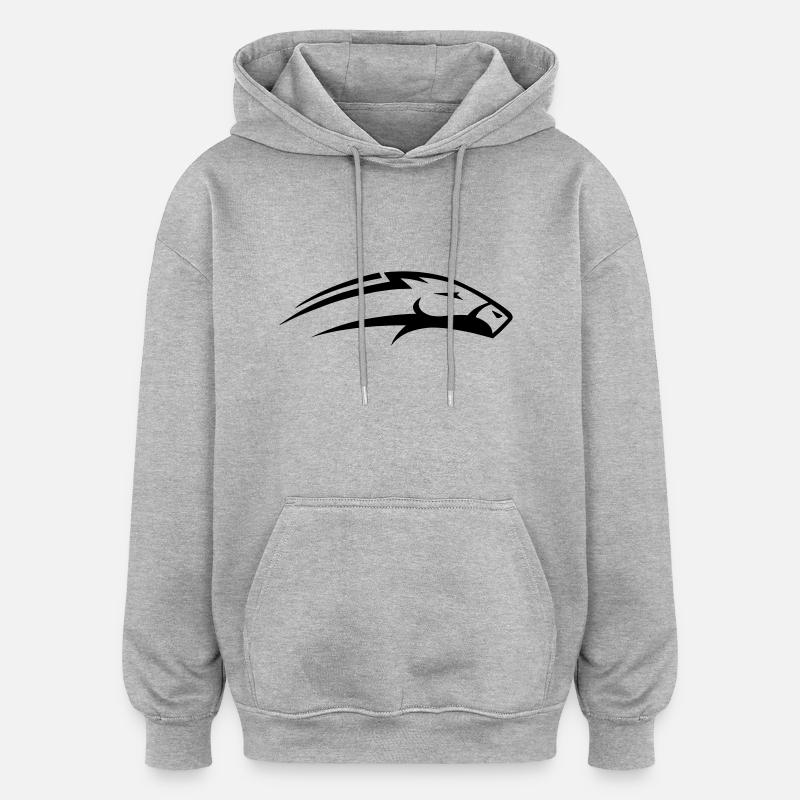 Pferd - Oversized Unisex Hoodie - Grau meliert