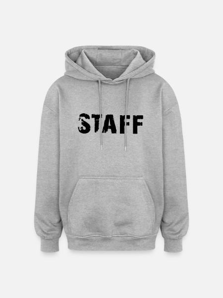 staff - Oversized Unisex Hoodie - Grau meliert