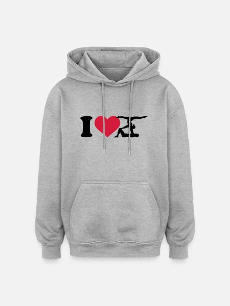 Akrobatik - Oversized Unisex Hoodie - Grau meliert