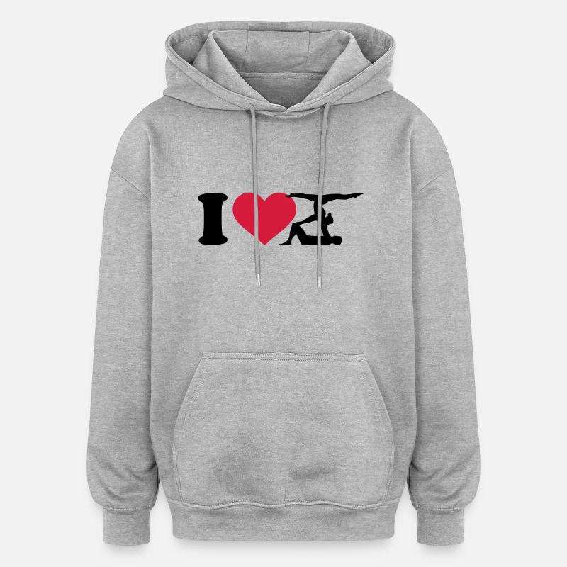 Akrobatik - Oversized Unisex Hoodie - Grau meliert