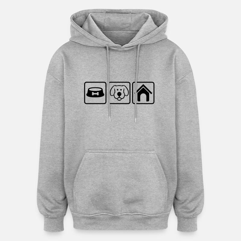 Dog - Oversized Unisex Hoodie - heather grey