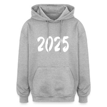 2025 - Oversized Unisex Hoodie - heather grey - Front - Noah (186cm)