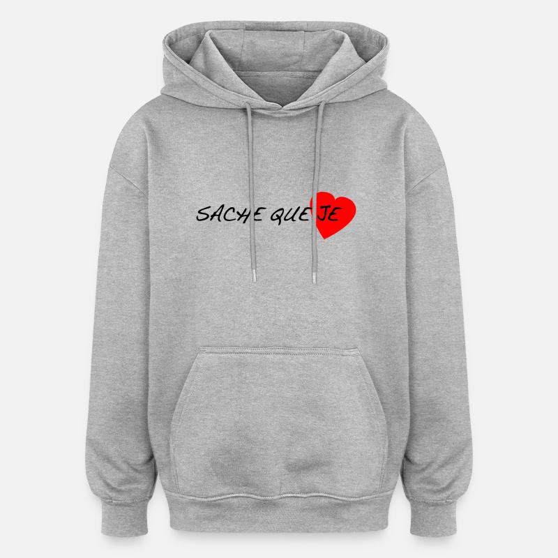 sache_que_je - Oversized Unisex Hoodie - heather grey