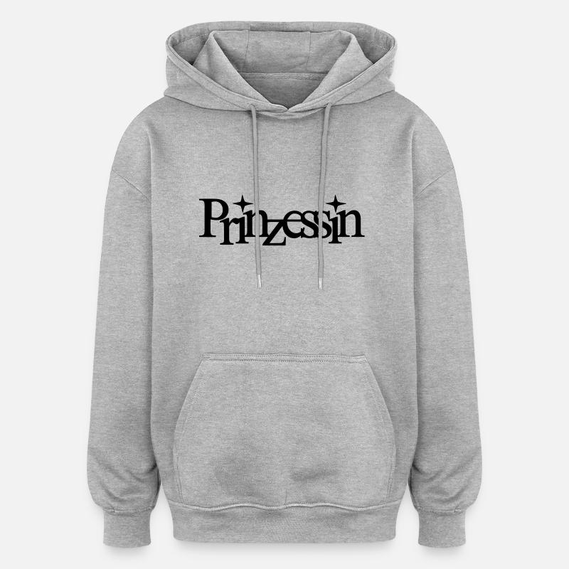 prinzessin - Oversized Unisex Hoodie - Grau meliert