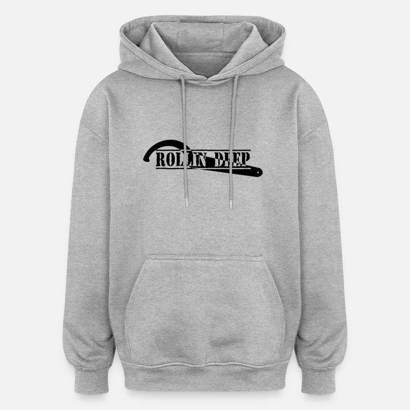 ROLLI DEEP - Sweat à capuche oversize unisexe - gris chiné