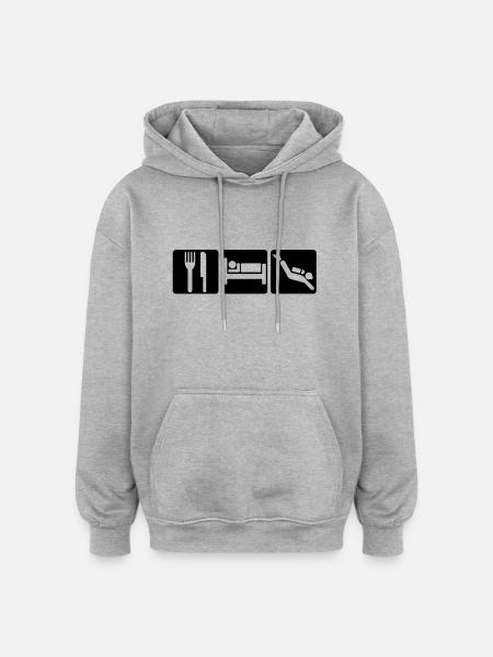 EAT SLEEP DIVE 2 - Oversized Unisex Hoodie - heather grey