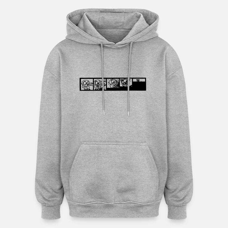 comics strip ink - Oversized Unisex Hoodie - heather grey
