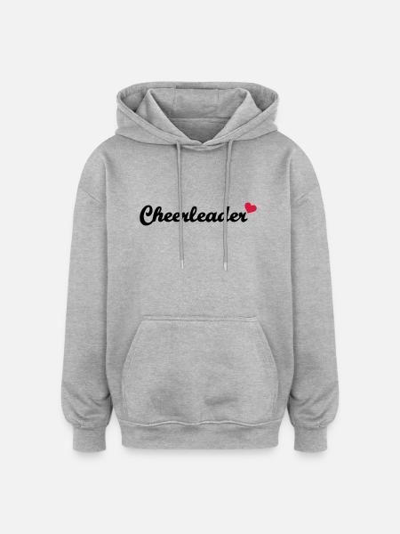 Cheerleader - Sweat à capuche oversize unisexe - gris chiné