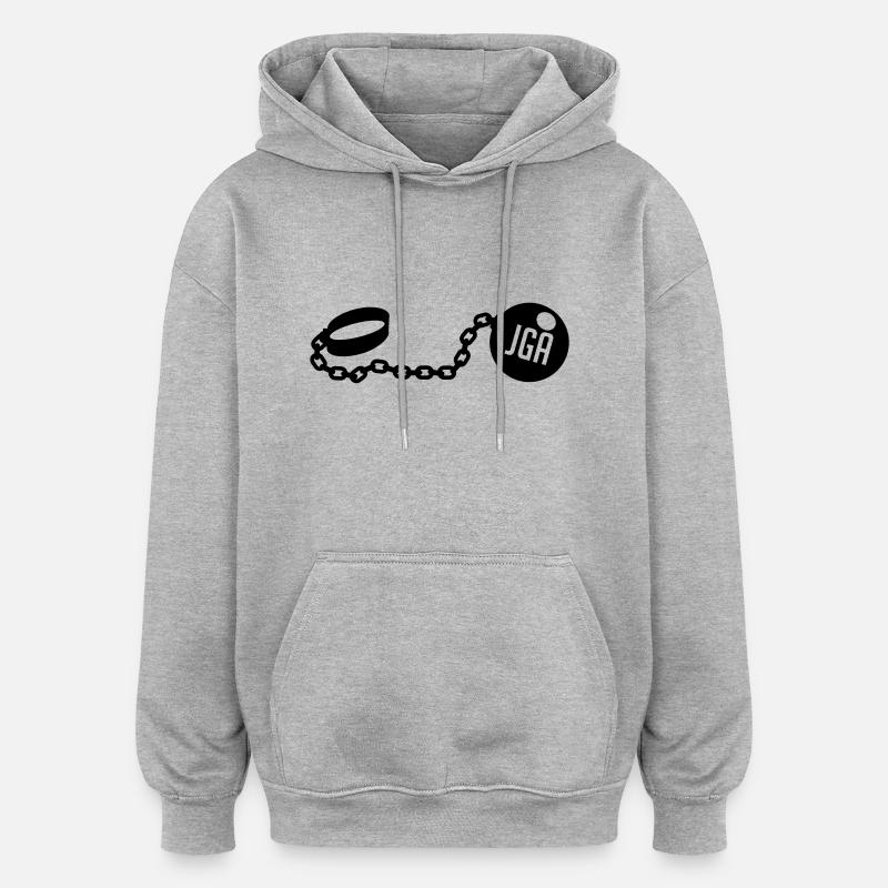 jga_kette_nu1 - Oversized Unisex Hoodie - Grau meliert