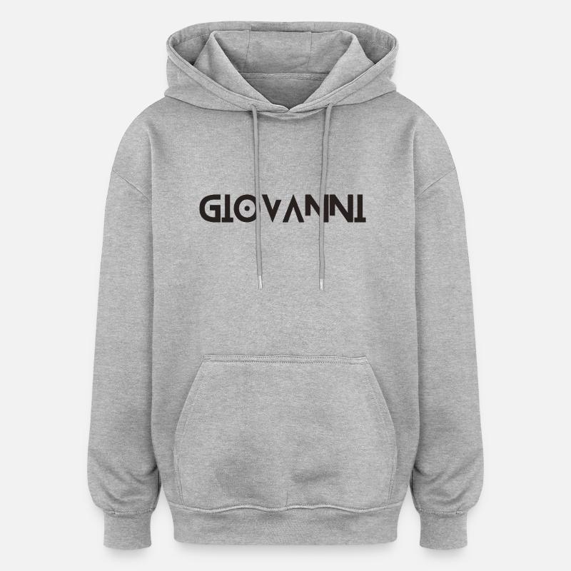 Giovanni - Sweat à capuche oversize unisexe - gris chiné