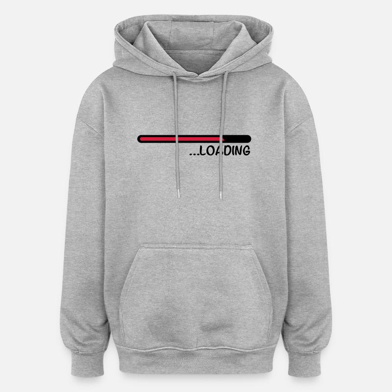 loading_cc2 - Sweat à capuche oversize unisexe - gris chiné