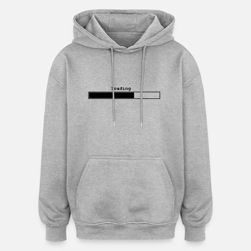 loading - Oversized Unisex Hoodie - Grau meliert
