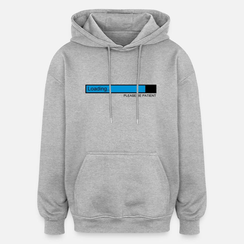 loading / loading bar / pc / download - Oversized Unisex Hoodie - heather grey