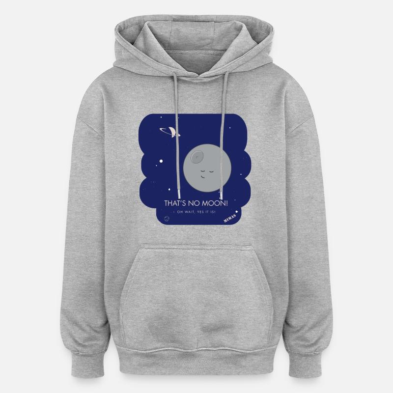 Mima - thats no moon - Oversized Unisex Hoodie - heather grey