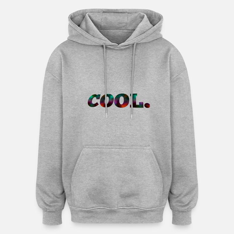 COOL. - Sweat à capuche oversize unisexe - gris chiné
